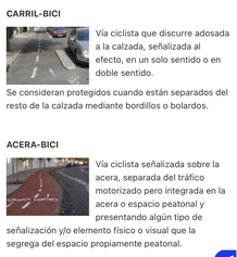 Carril bici protegido